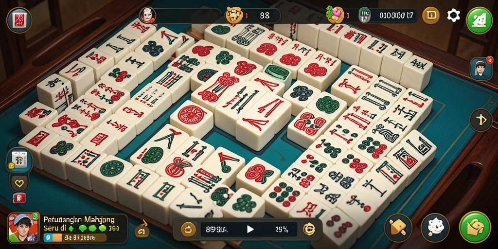 Tangkapan layar 898A menampilkan gameplay Mahjong yang menantang dan mengasyikkan.