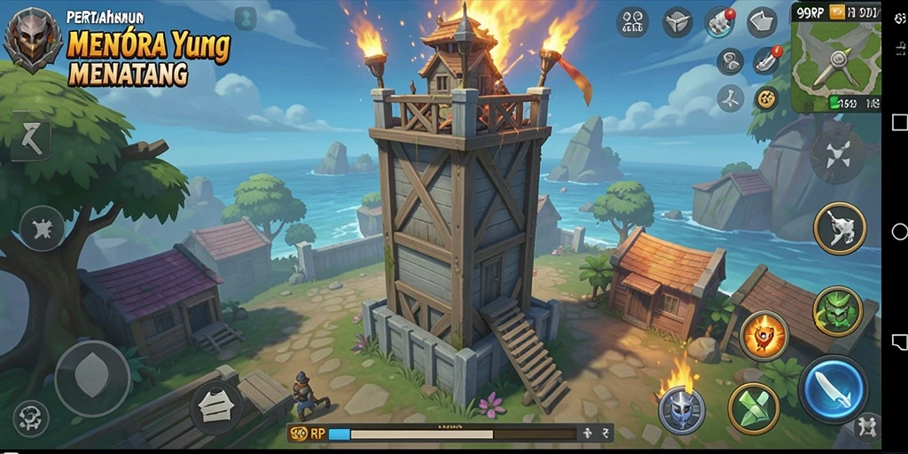 Gameplay seru dari 99RP dengan strategi menara yang menantang.