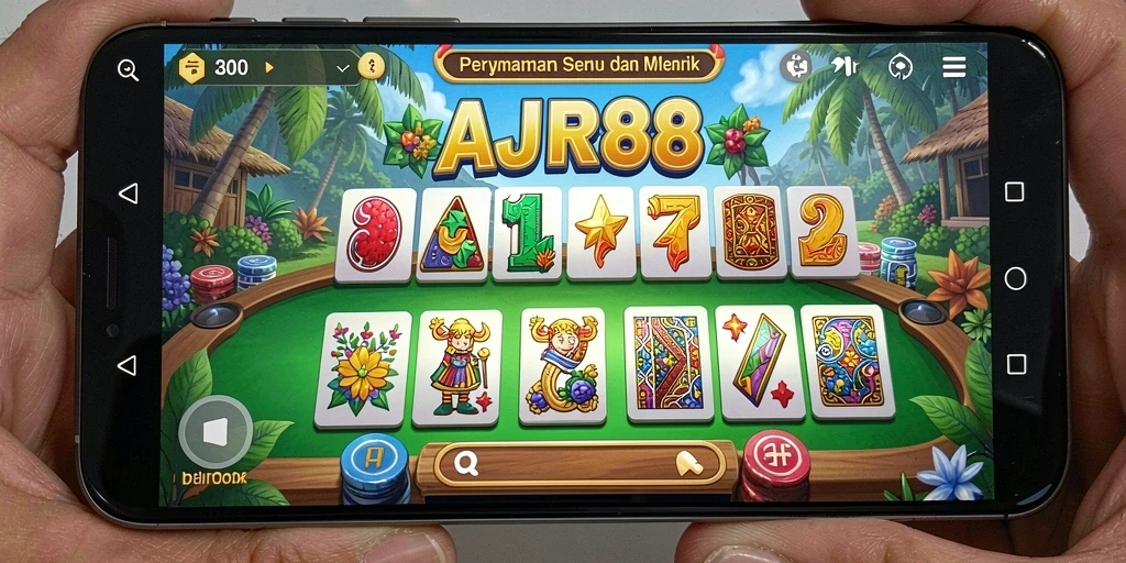 Tampilan gameplay seru AJR88 dalam permainan Domino.