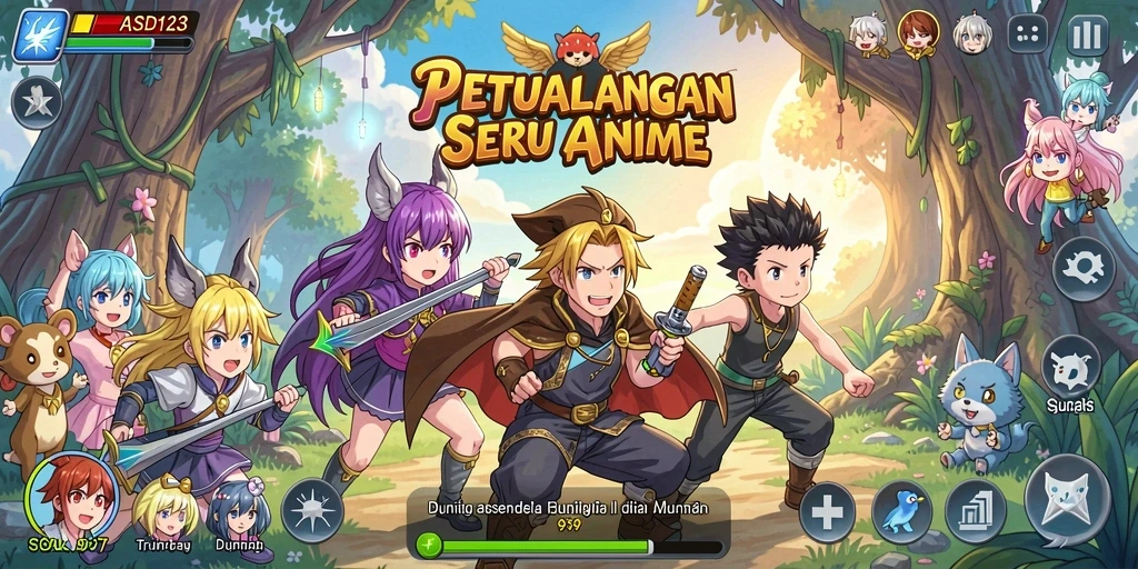 Tampilkan aksi seru gameplay Anime di ASD123.