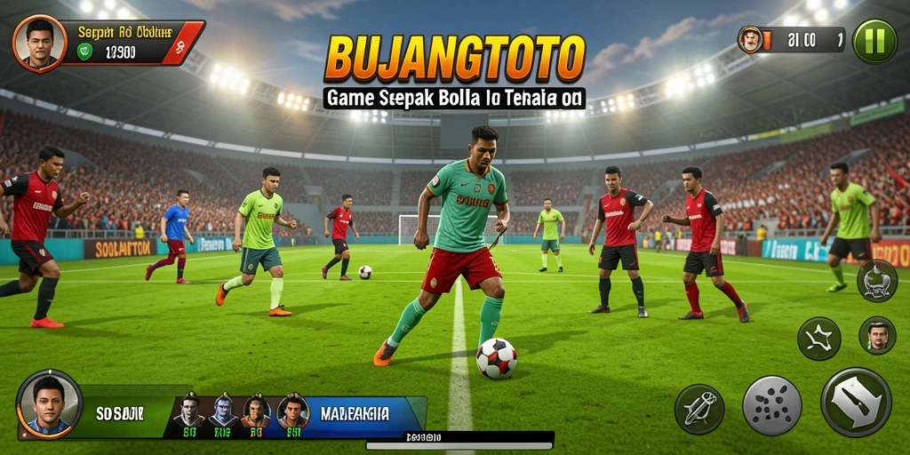 Tampilan dinamis pertandingan sepak bola di BUJANGTOTO.
