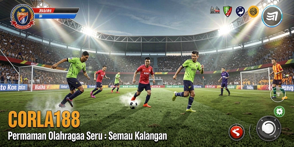 Tampilan gameplay menarik dari CORLA188 yang penuh aksi olahraga.