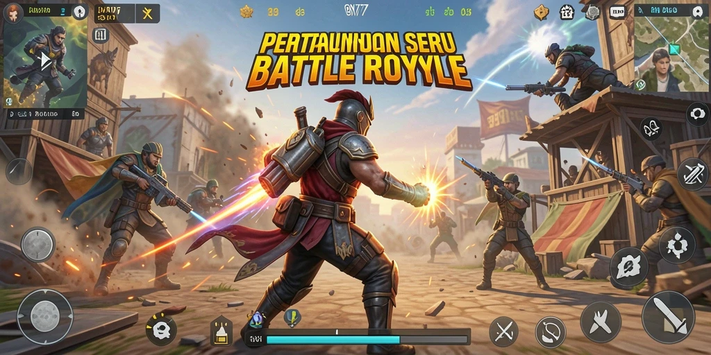 Screenshot gameplay GN777 yang menampilkan pertempuran seru di Battle Royale.