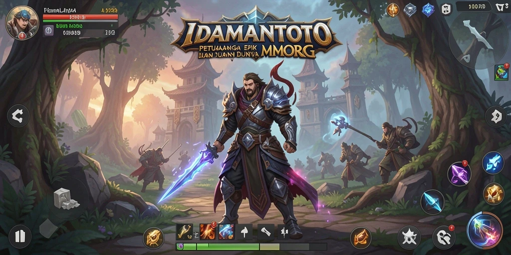 Tampilan gameplay <strong>IDAMANTOTO</strong> yang penuh aksi dalam dunia fantasi.
