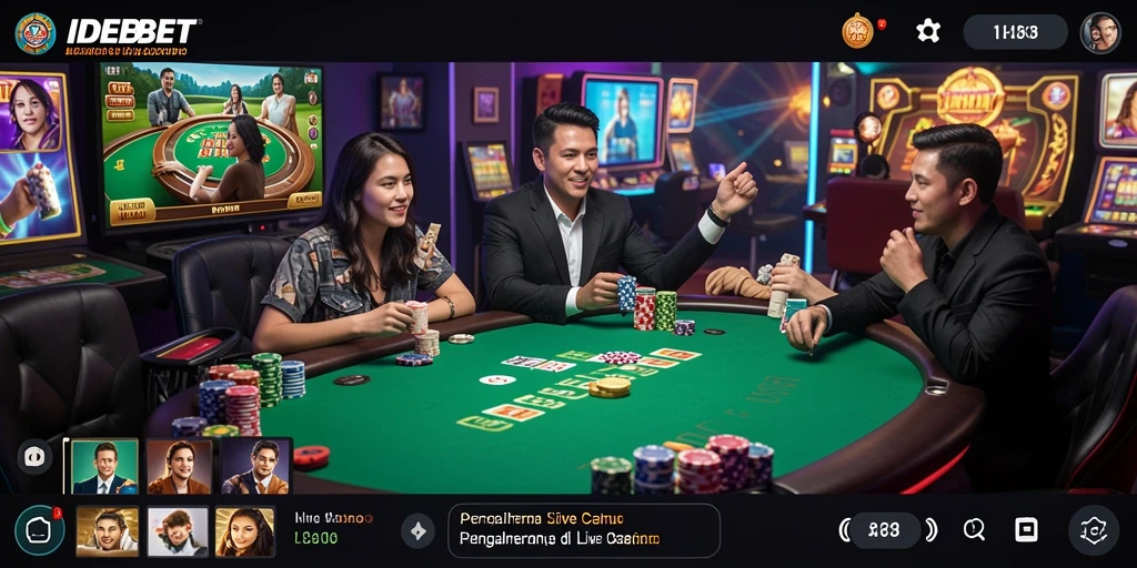 Tampilan gameplay seru di Live Casino IDEBET dengan dealer langsung.