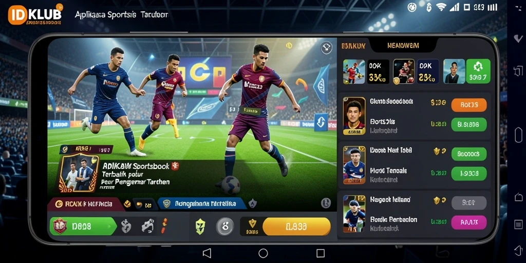 Tampilan utama gameplay IDKLUB dengan taruhan olahraga langsung.