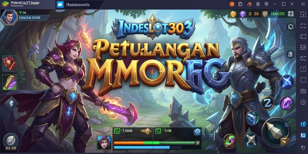 Screenshot gameplay INDESLOT303 menampilkan pertarungan epik di dunia terbuka.