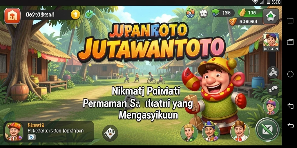 Tampilan gameplay JUTAWANTOTO yang penuh warna dan menarik.