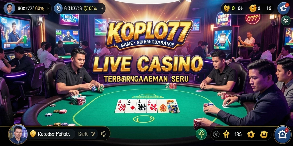 Tampilan gameplay KOPLO77 dengan dealer langsung yang interaktif.