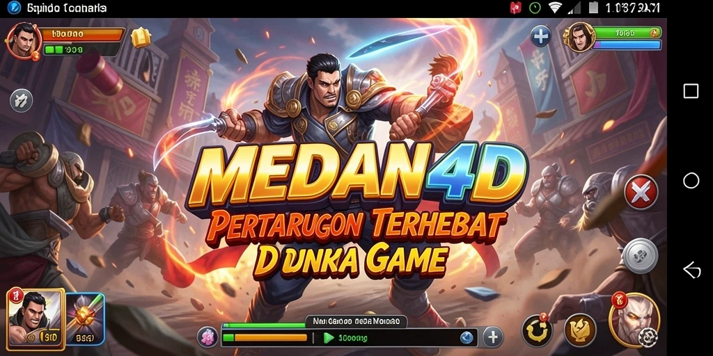 Screenshot dari pertarungan seru di MEDAN4D dengan para karakter beraksi.