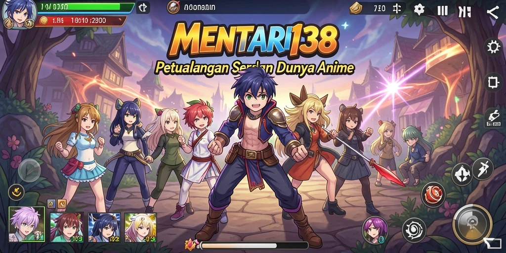 Tampilan gameplay seru dalam MENTARI138 dengan karakter anime ikonik.