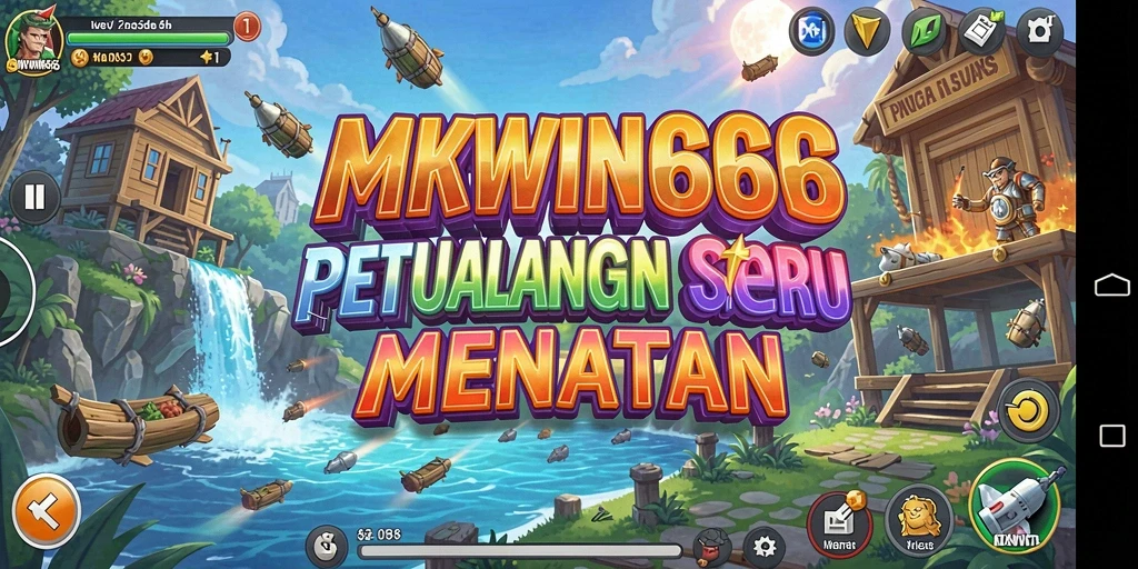 Screenshot gameplay seru MKWIN666 yang menampilkan tantangan arcade.