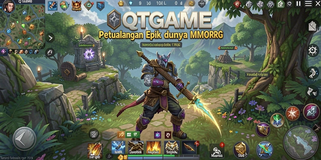 Tangkapan layar menampilkan petualangan epik dalam QTGAME.