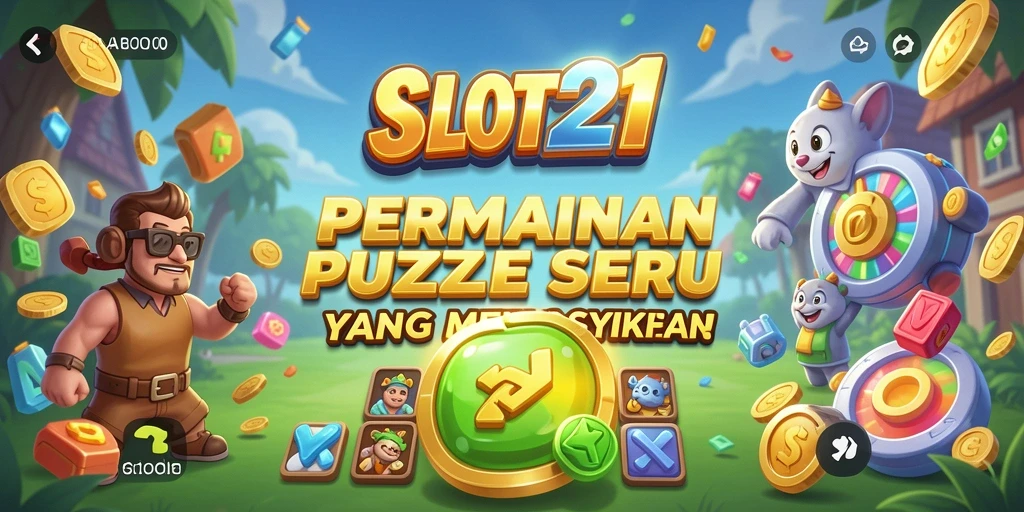 Screenshot gameplay SLOT21 yang penuh warna dan tantangan puzzle.