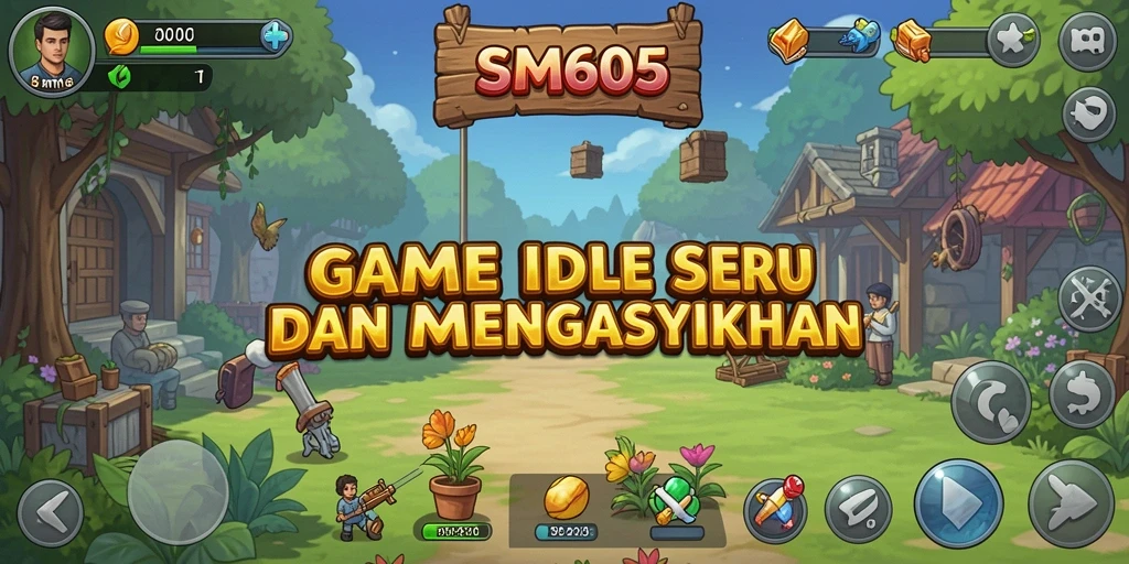 Tampilan gameplay SM605 yang menarik dengan mekanisme idle yang seru.