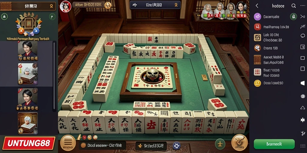 Tampilan gameplay UNTUNG88 yang seru dan menantang Mahjong.