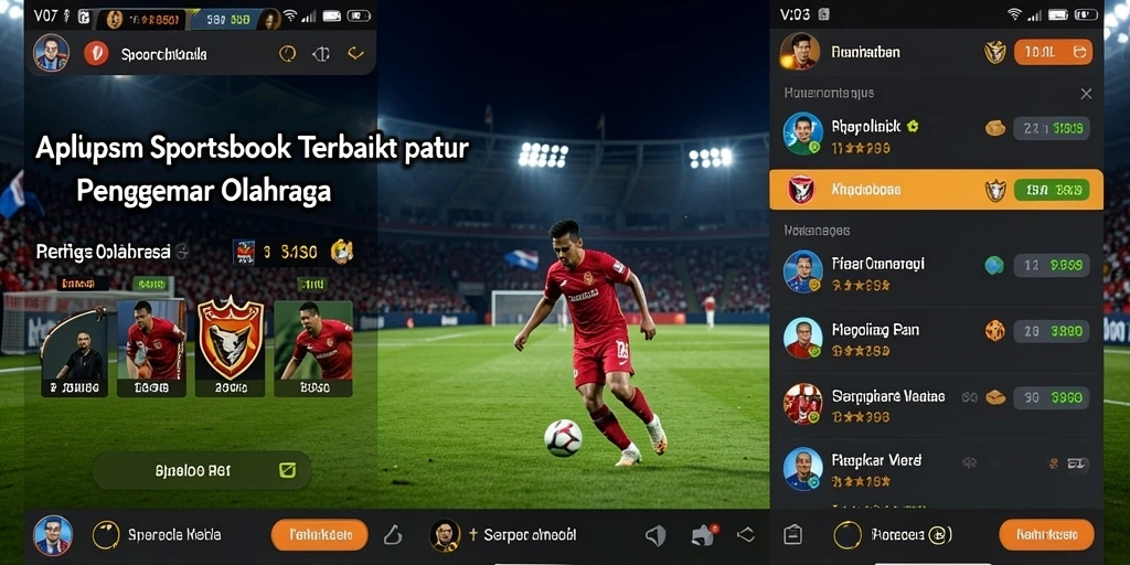 Tampilan gameplay <strong>V07</strong> dengan fitur taruhan olahraga yang menarik.