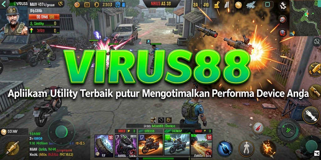 Tangkapan layar dari aplikasi VIRUS88 yang menampilkan fungsionalitas Utility.