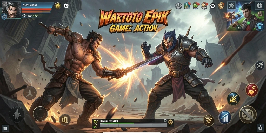 Screenshot gameplay <strong>WATITOTO</strong> menunjukkan aksi seru dalam pertempuran.